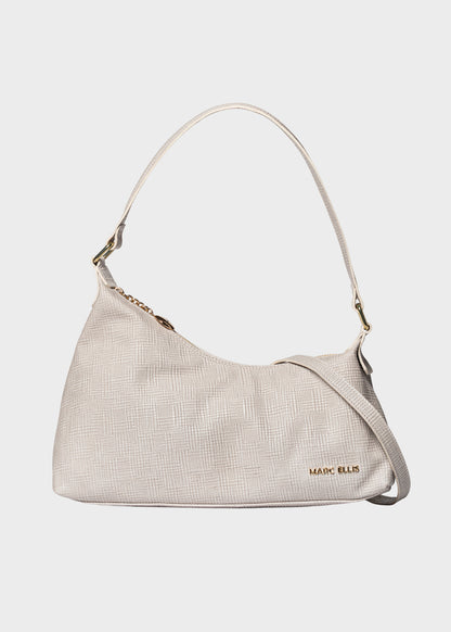 Borsa a spalla Wynn M con tracolla, in pelle ruvida