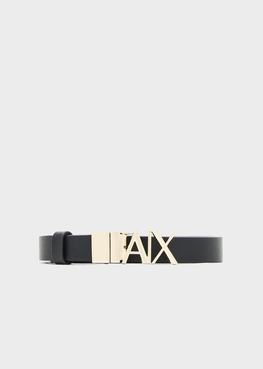 Belt with plate, reversible and shortenable (2 cm)