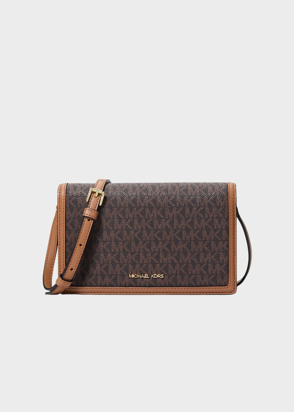 Borsa a tracolla Marlowe con pattina e logo all over