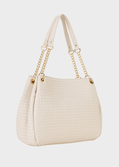 Borsa a spalla Gea con tracolla ed effetto intreccio