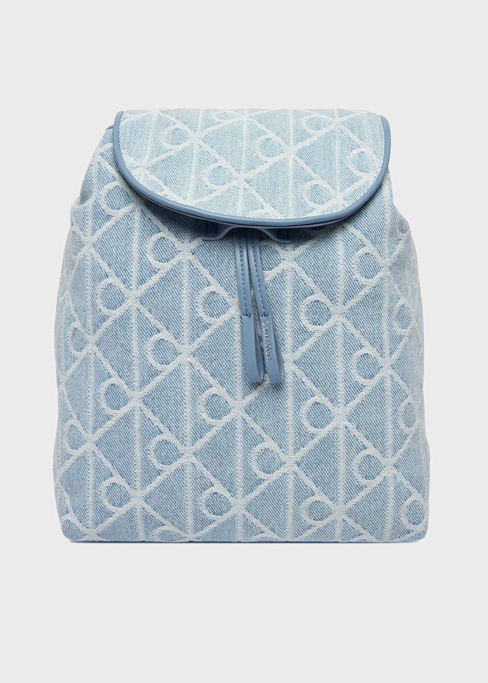 Zaino denim in jacquard con logo