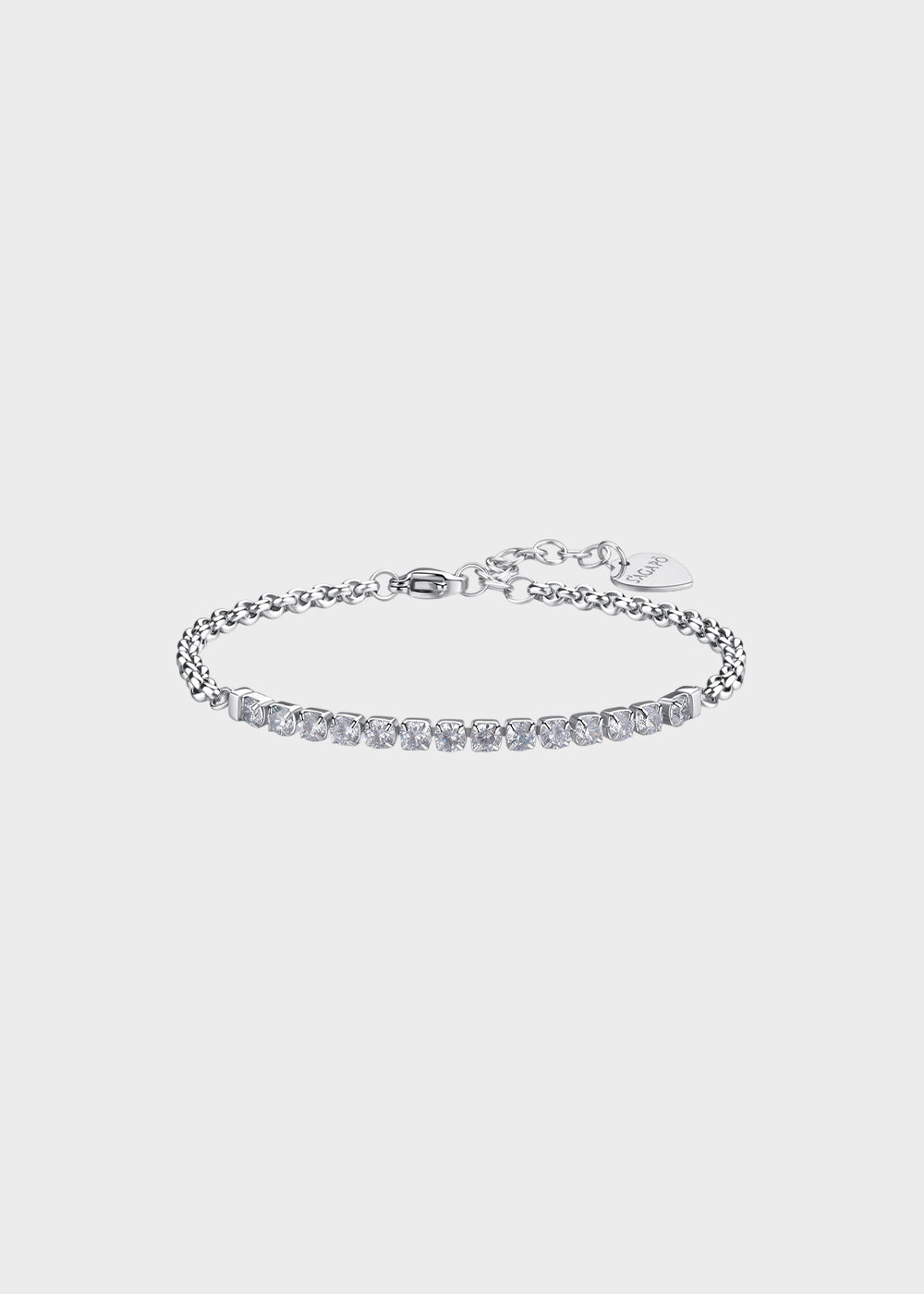 Bracciale Dazzly in acciaio con centrale tennis e cubic zirconia
