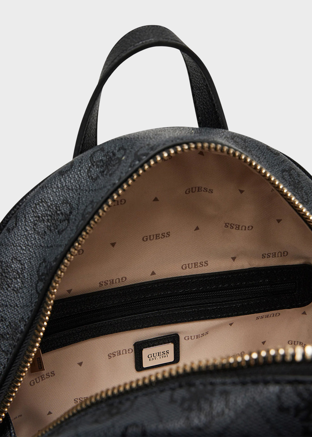 Zaino Manhattan II con tasche frontali e logo all over-6