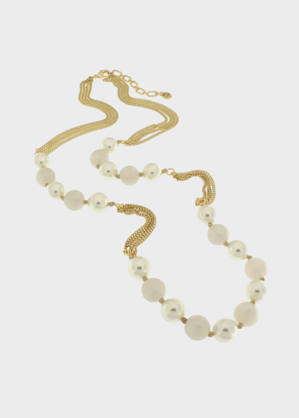 Collana in Metallo color oro con perle grandi