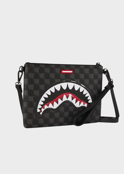 Pochette Dripping Shark in Paris con tracolla e manico da polso