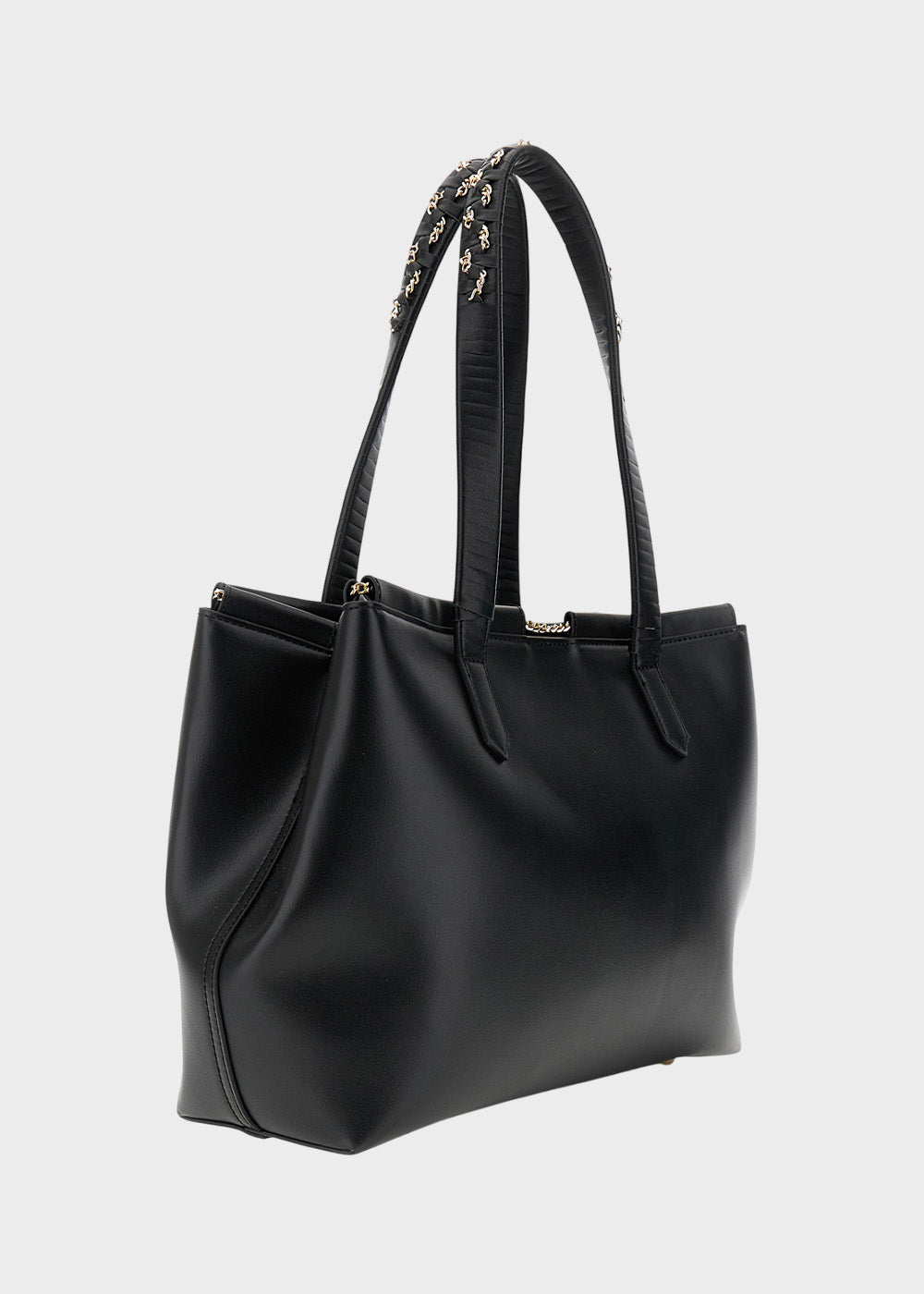 Borsa da spalla con logo e catenina pendente