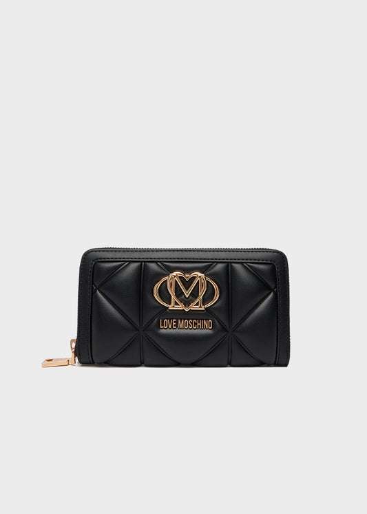 Portafogli con zip e logo