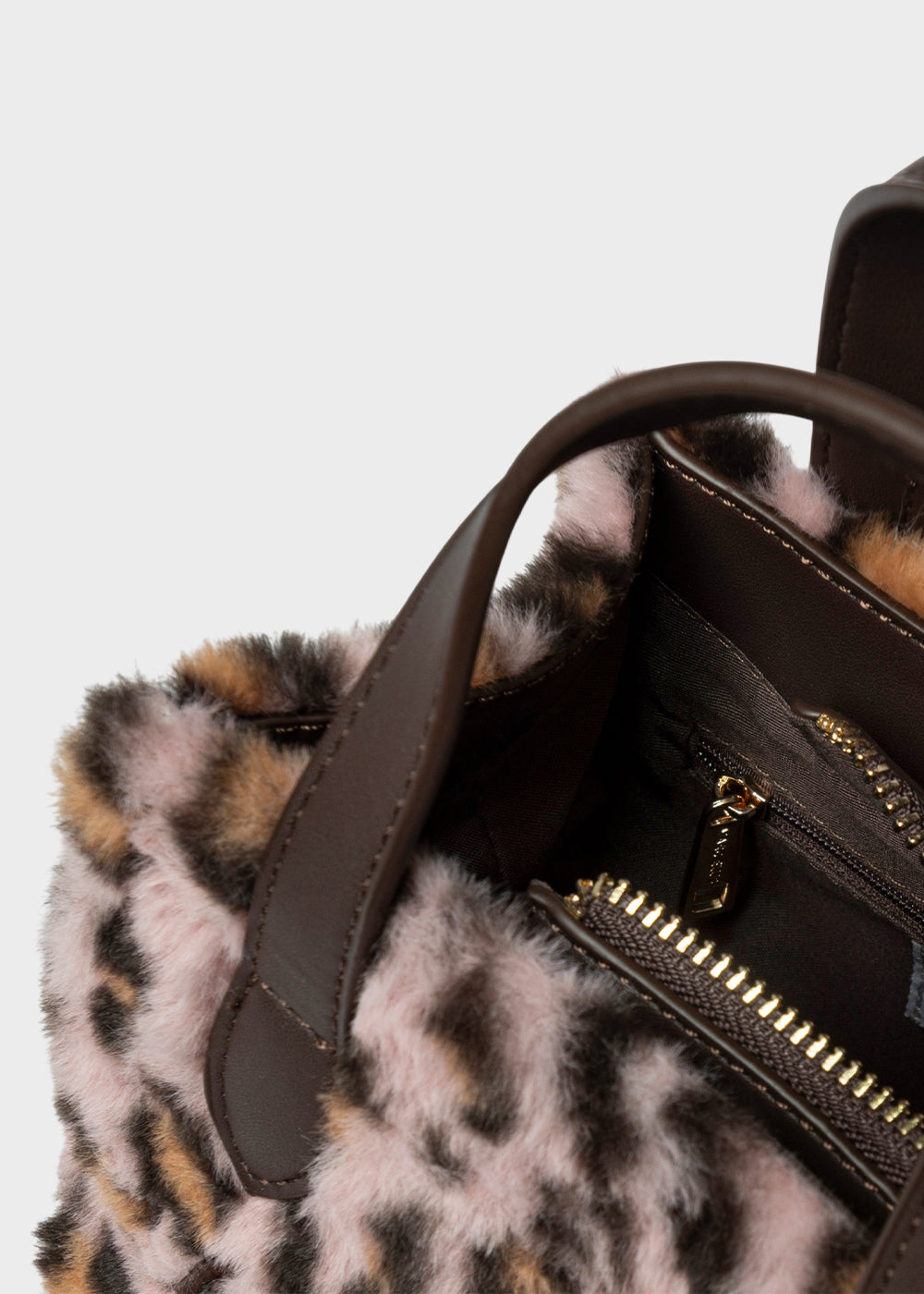 Borsa a mano Buby Lynx S animalier con tracolla, in effetto pelliccia-4