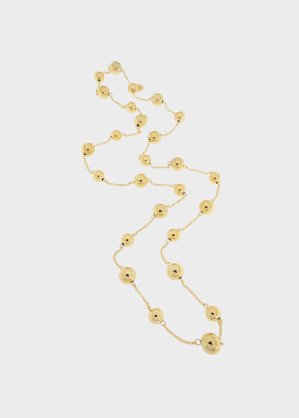 Collana in Metallo lunga color oro con sfere