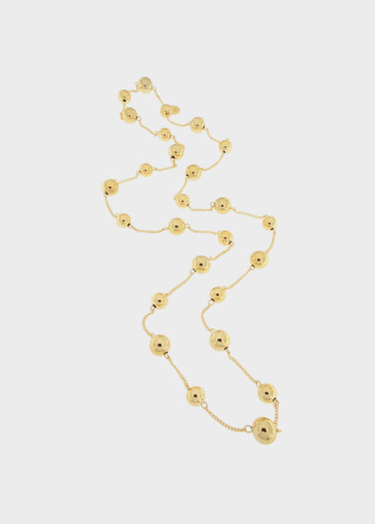 Collana in Metallo lunga color oro con sfere