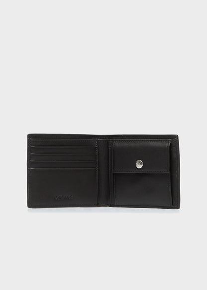 Emblem Coated Wallet with Logo Coin Purse