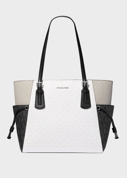 Borsa tote Voyager grande con stampa logo color block