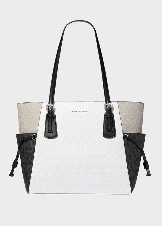 Borsa tote Voyager grande con stampa logo color block