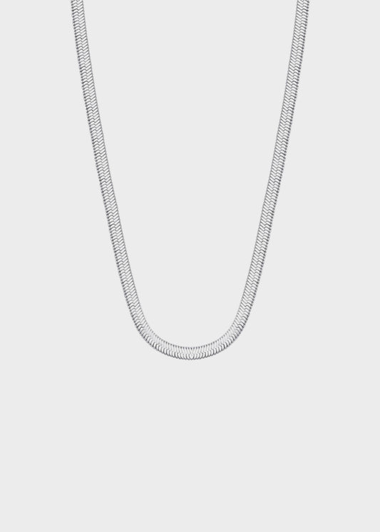 Collana girocollo Chunky catena spina di pesce in acciaio