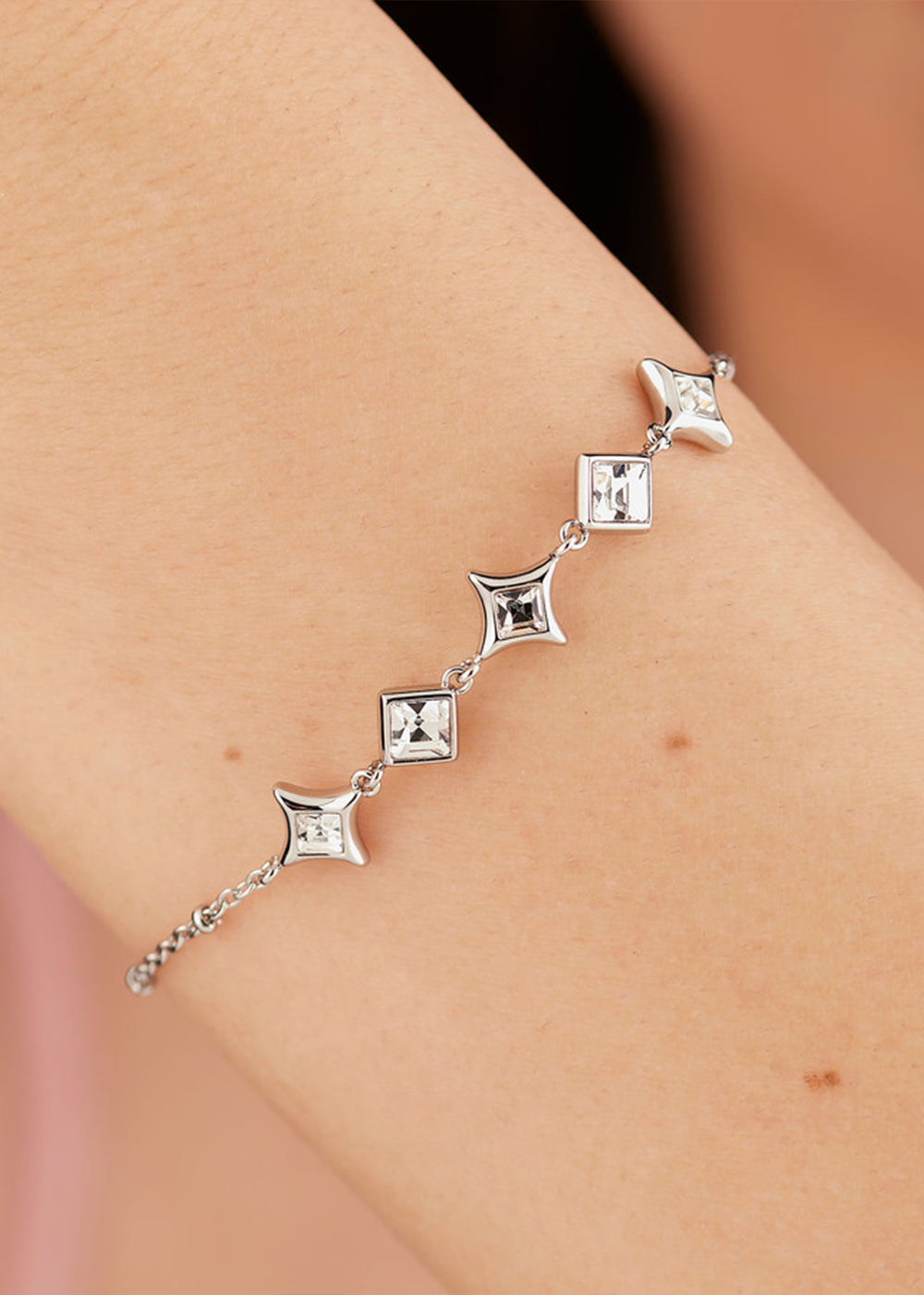 Bracciale Luce in acciaio con cristalli