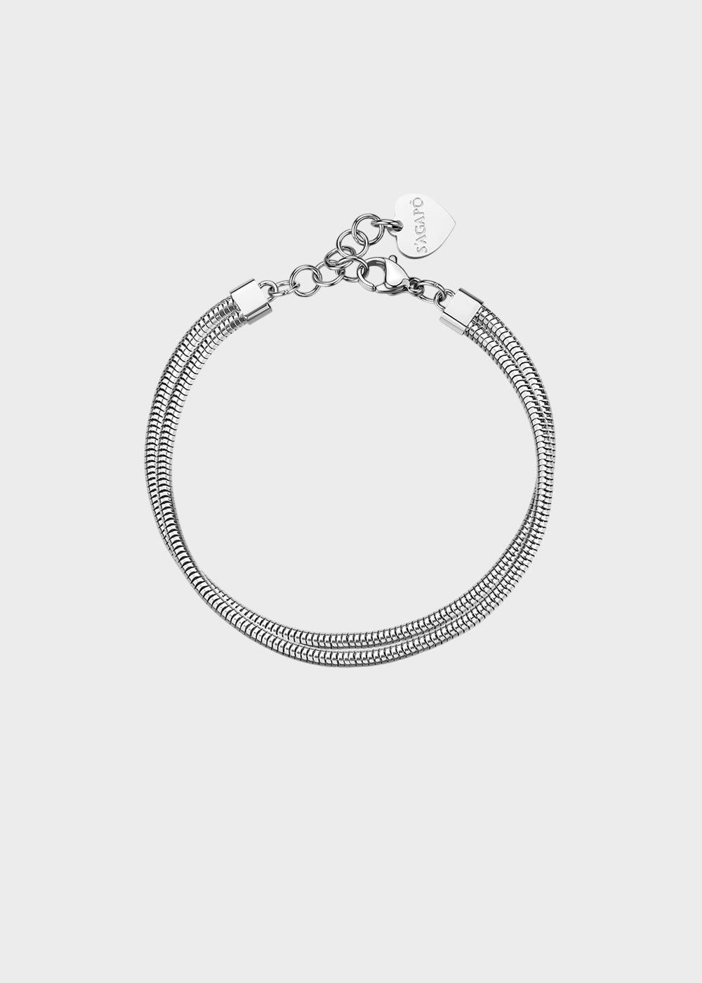 Bracciale doppiofilo Chunky in acciaio