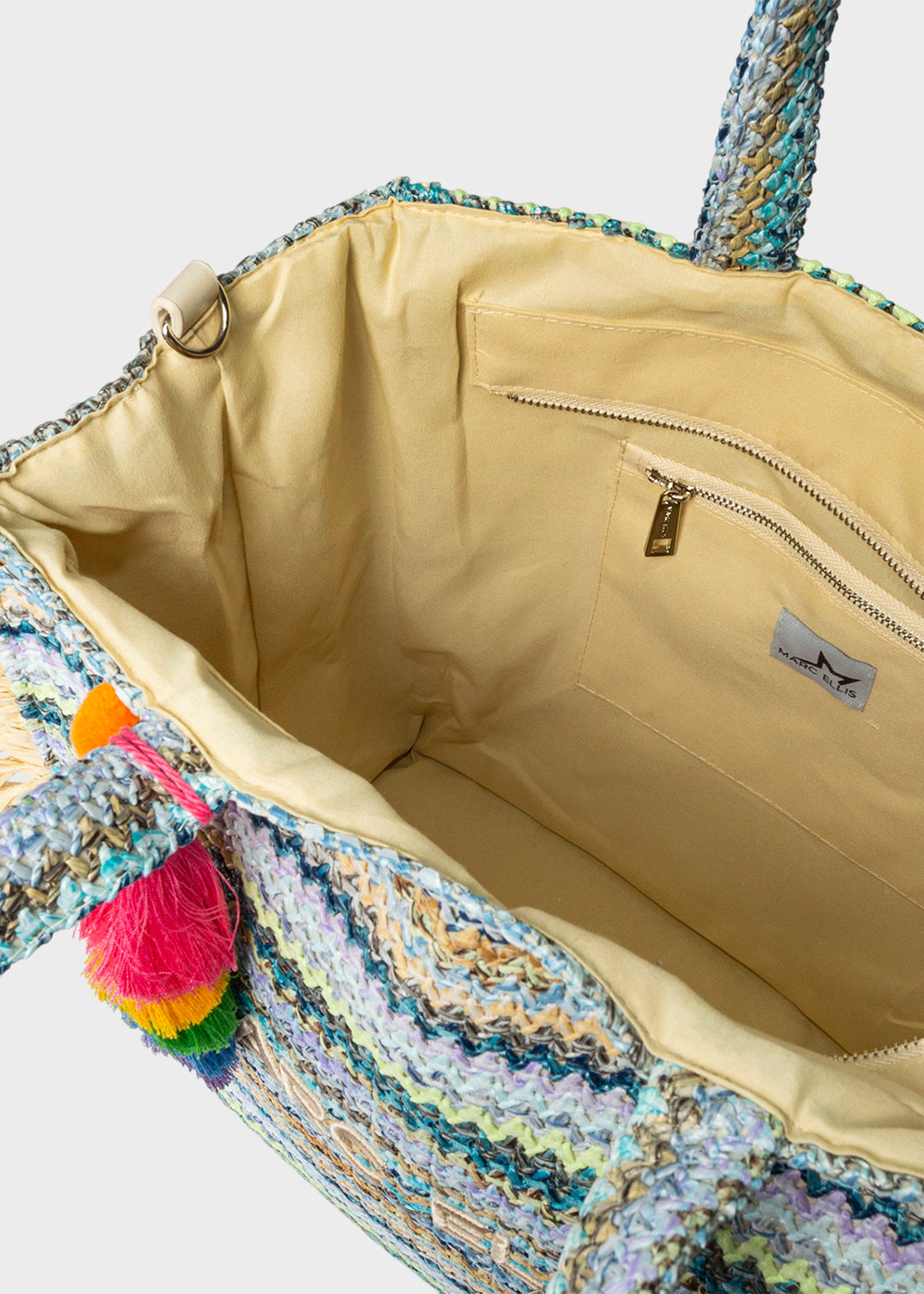 Borsa da Mare Buby S.Claire L in effetto rafia, con tracolla