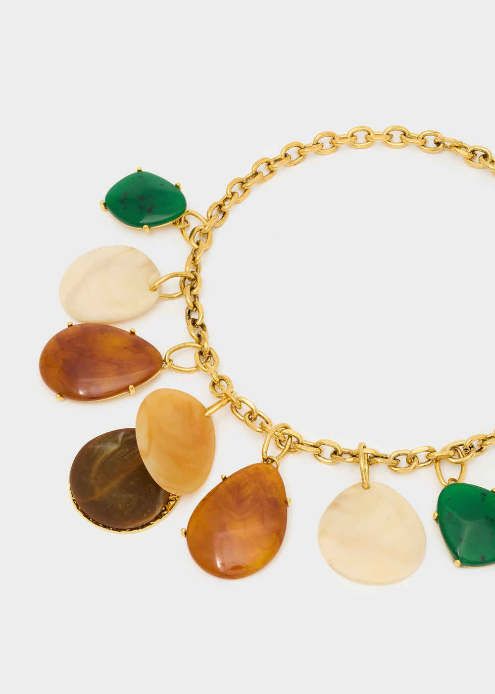 Collana pendenti resina marrone