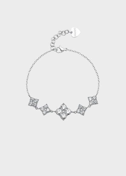 Bracciale Gleam in acciaio con cristalli