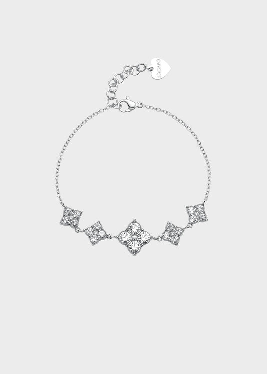 Bracciale Gleam in acciaio con cristalli