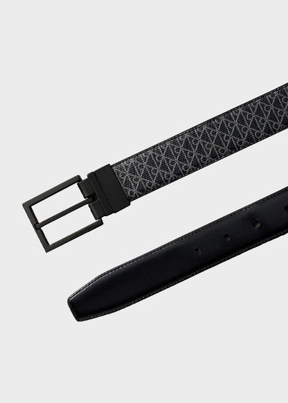 Cintura reversibile con logo e accorciabile (3,2 cm)