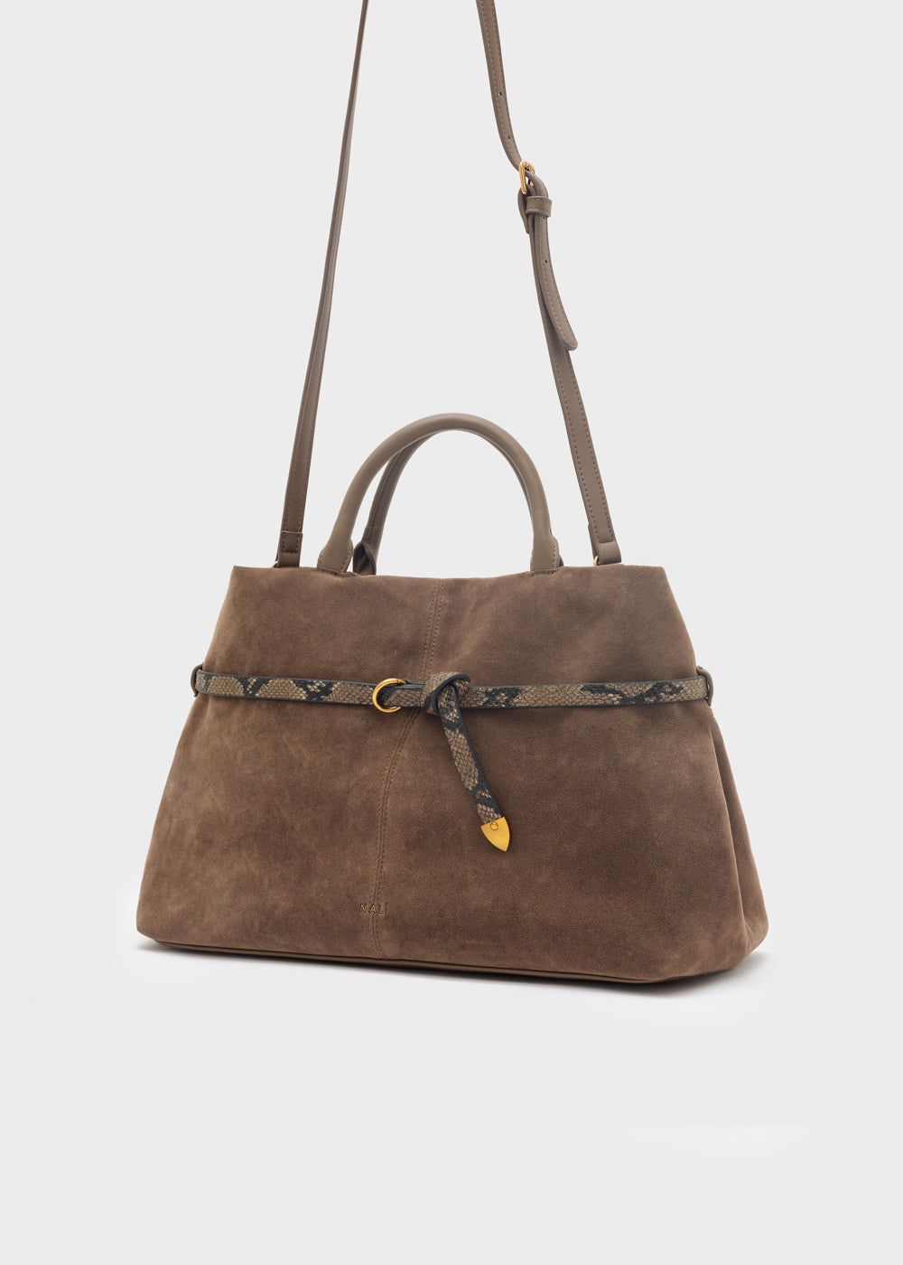 Borsa a mano Melissa con tracolla e dettaglio pitonato