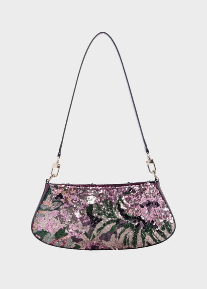 Borsa a spalla Elsie con paillettes colorate