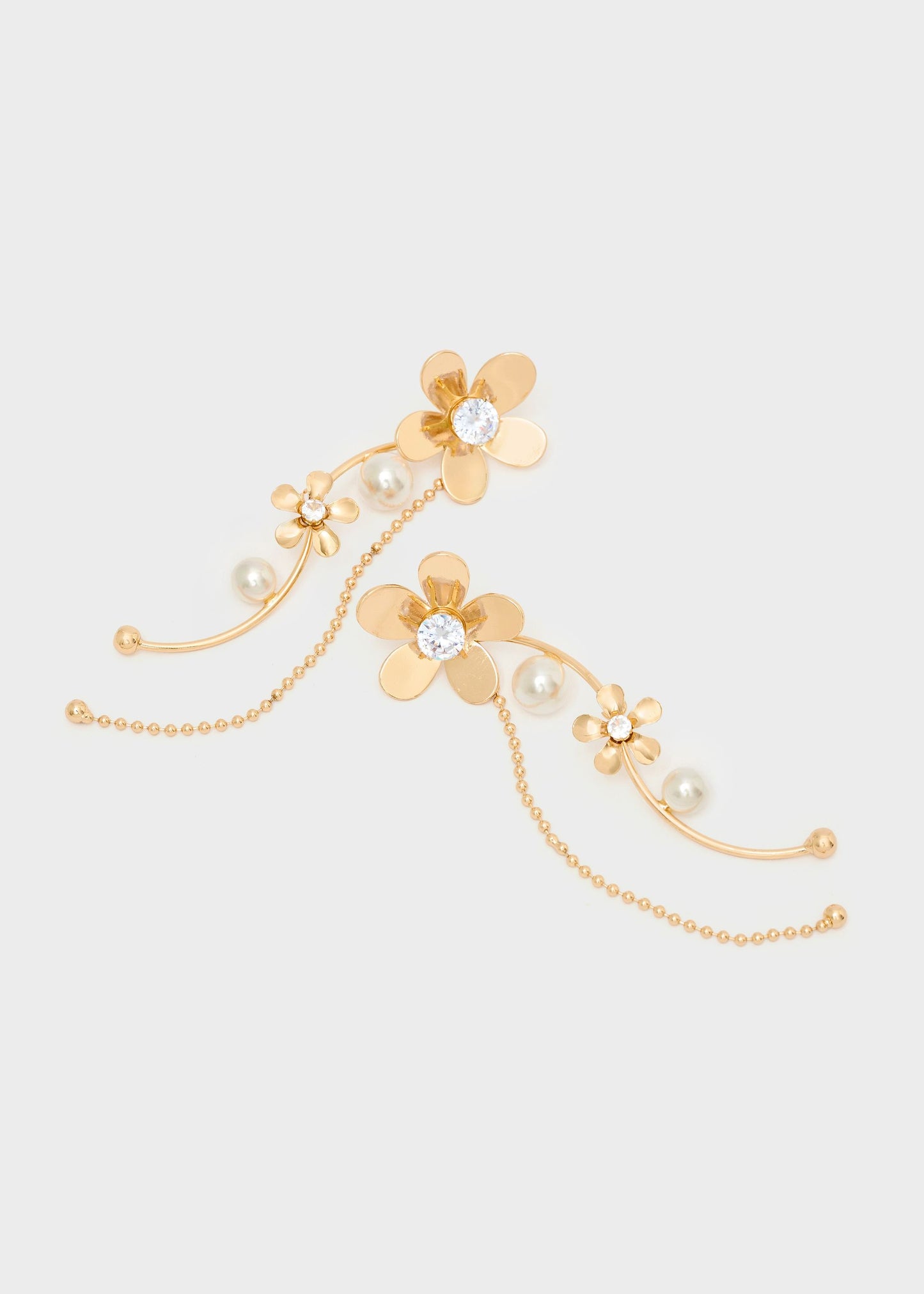 Orecchini pendenti Flowers con pietre