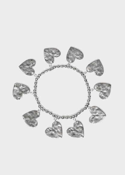 Beaten Hearts Elastic Bracelet