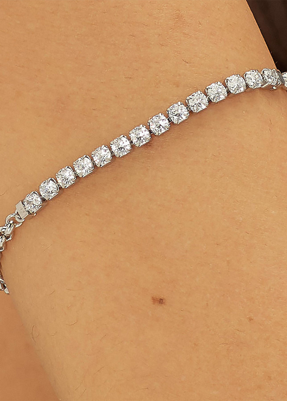 Bracciale Dazzly in acciaio con centrale tennis e cubic zirconia