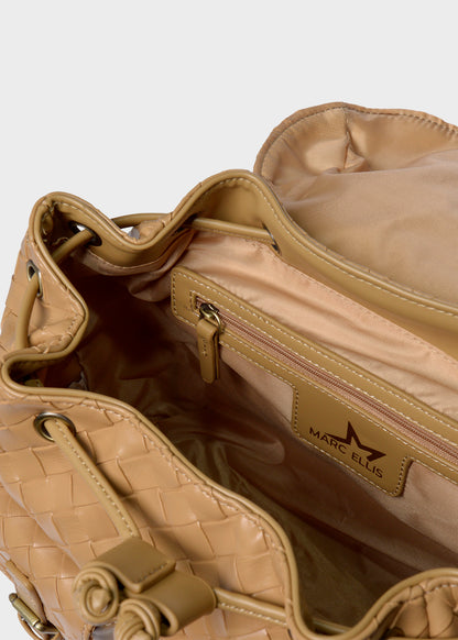 Zaino Colorado S Plait con pattina, tasche frontali e trama ad effetto intreccio