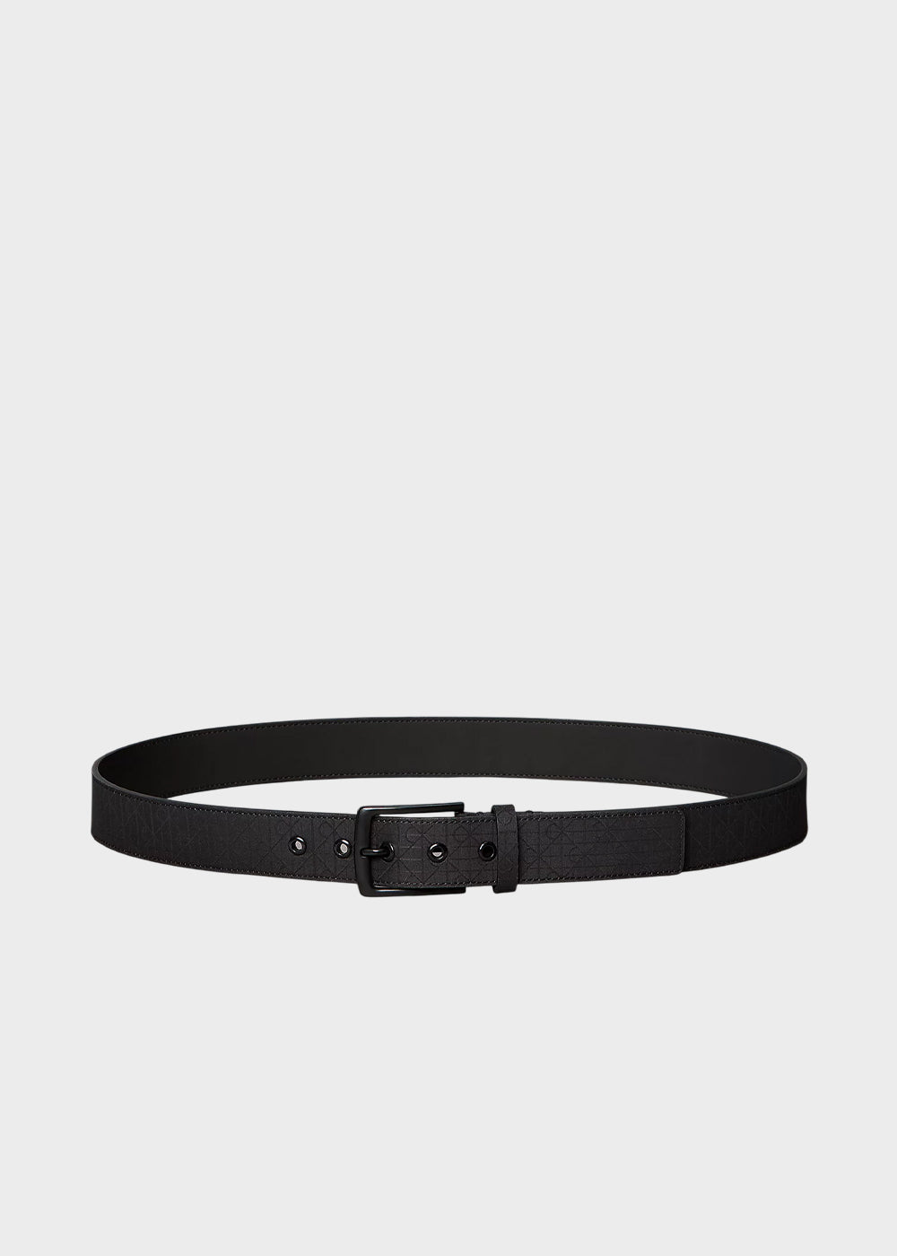 Cintura Casual Sport con logo all over in pelle sintetica e nylon (3,5 cm)-3