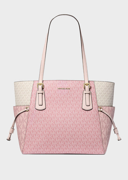 Borsa tote Voyager grande con stampa logo color block