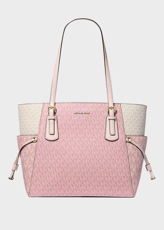 Borsa tote Voyager grande con stampa logo color block