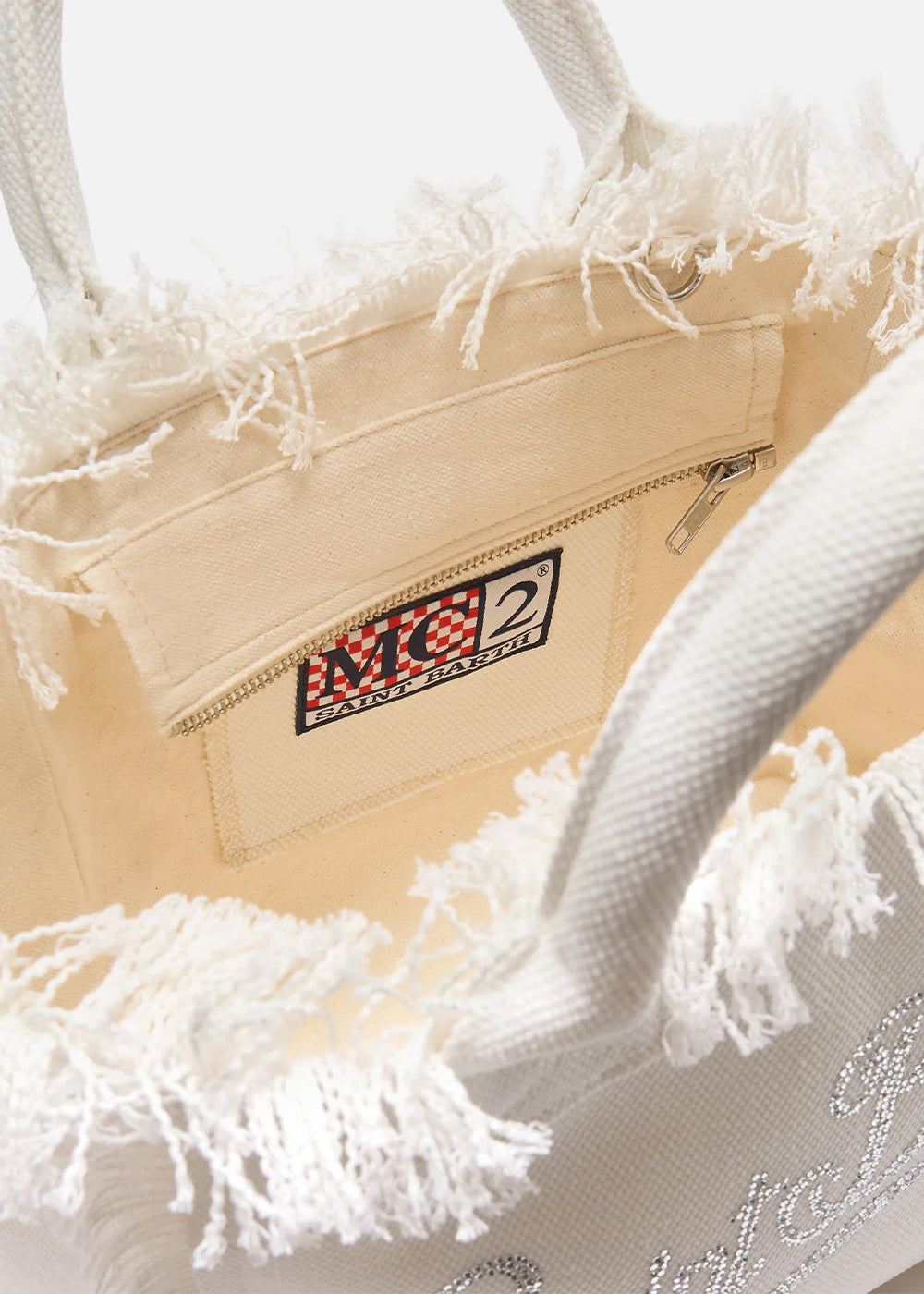 Borsa da mare media Colette Strass con tracolla, in canvas