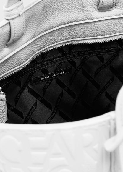 Borsa shopping Liz Pebble M con logo all over