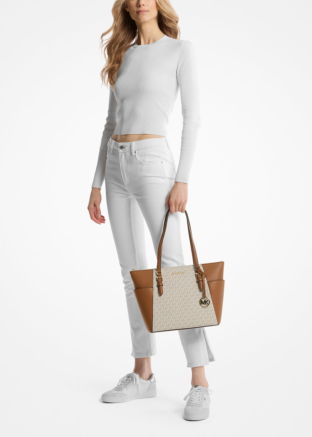 Borsa da spalla Charlotte grande con logo