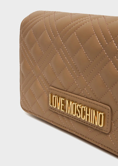 Borsa a tracolla con logo frontale