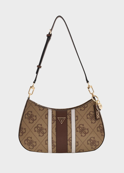 Borsa a spalla Noelle II con logo all over