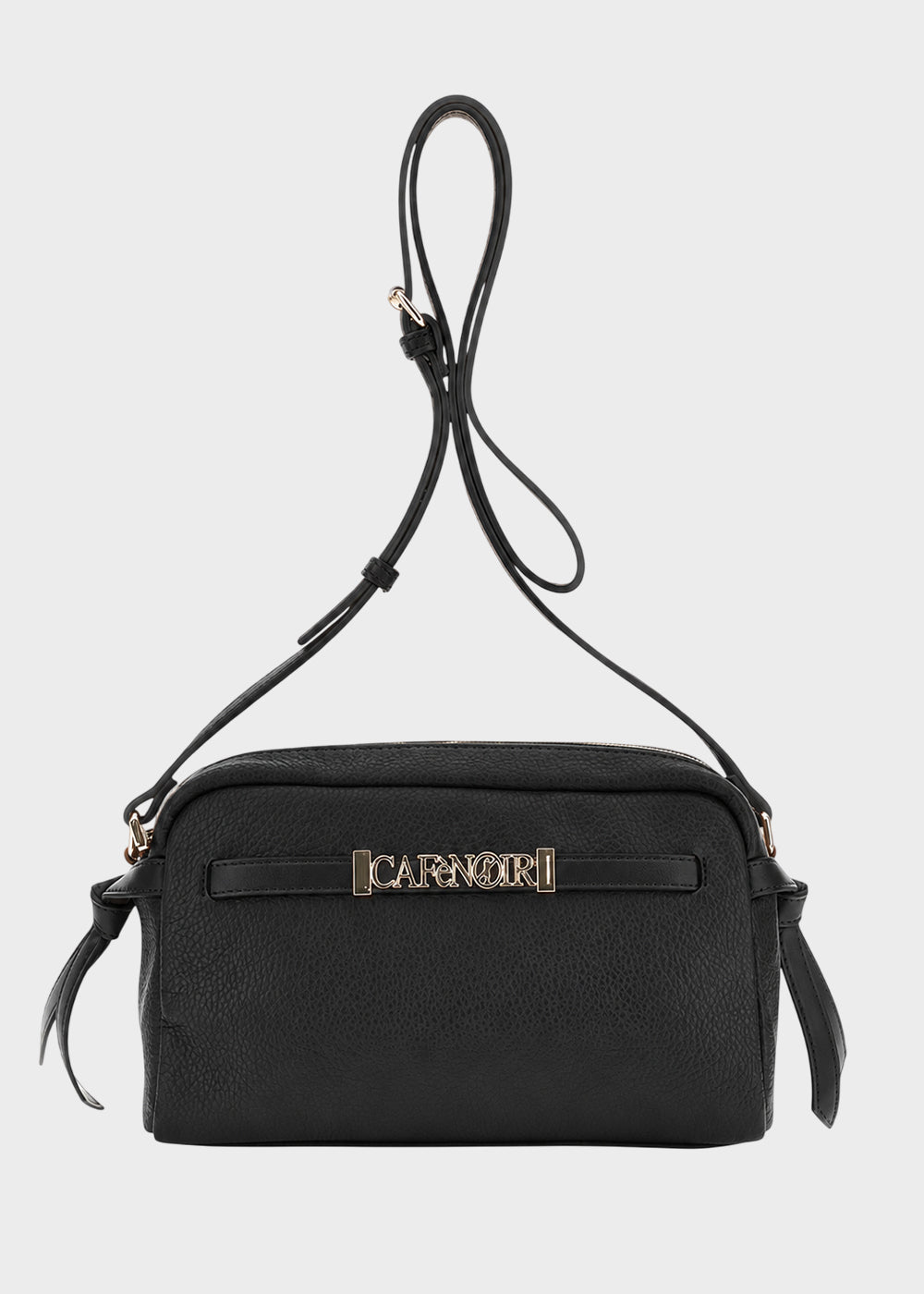 Borsa a tracolla con logo metallico