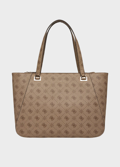 Borsa a spalla grande Calebra con logo all over