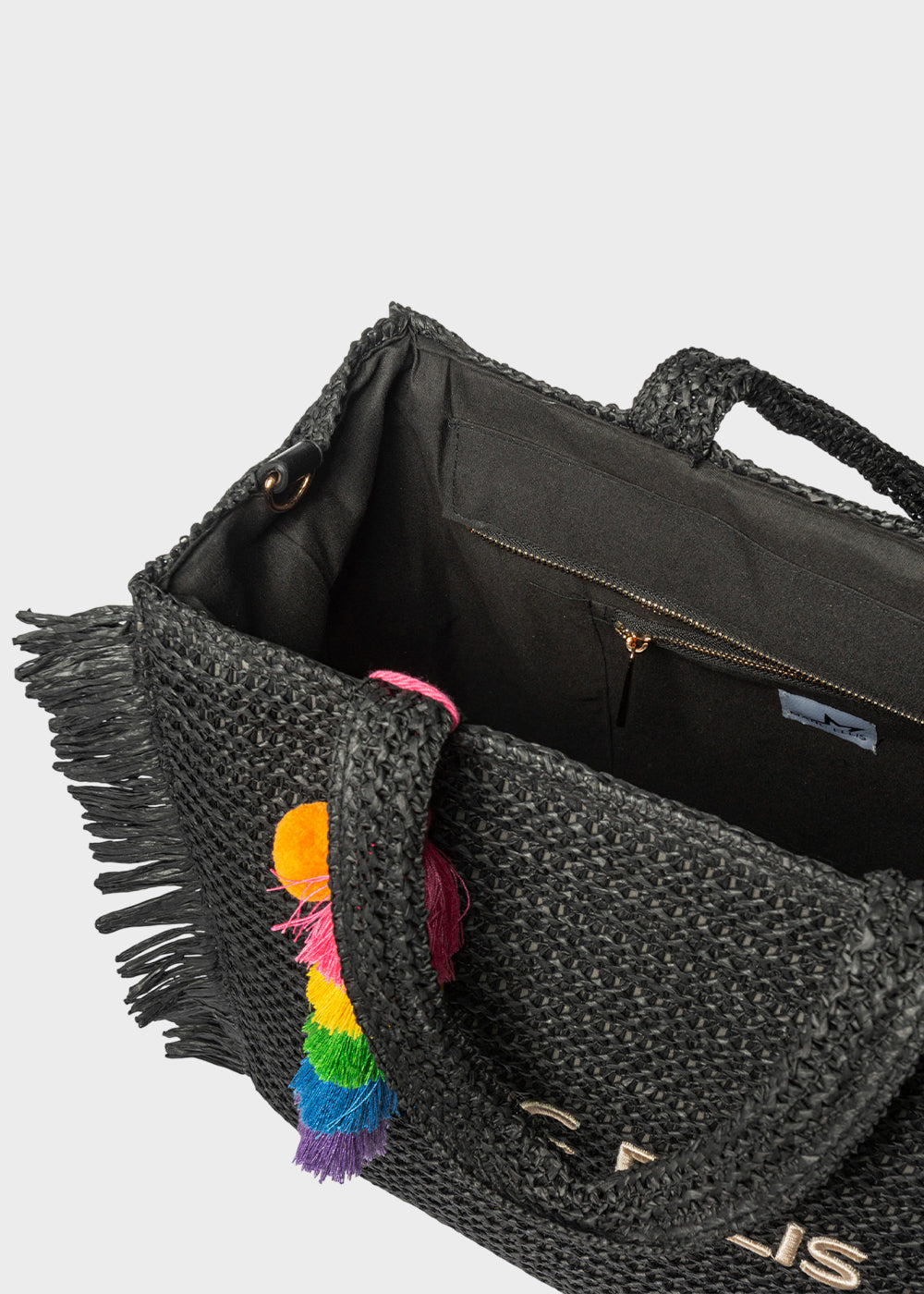 Borsa da Mare Buby S.Claire L in effetto rafia, con tracolla