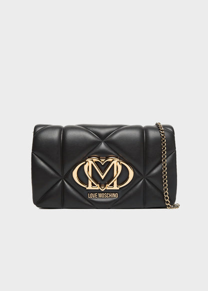 Borsa a tracolla con logo frontale