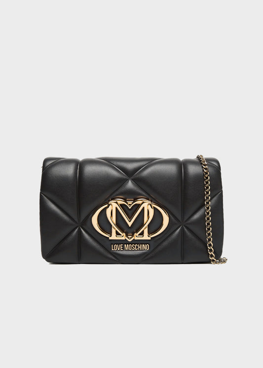 Borsa a tracolla con logo frontale