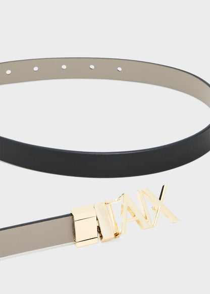 Belt with plate, reversible and shortenable (2 cm)