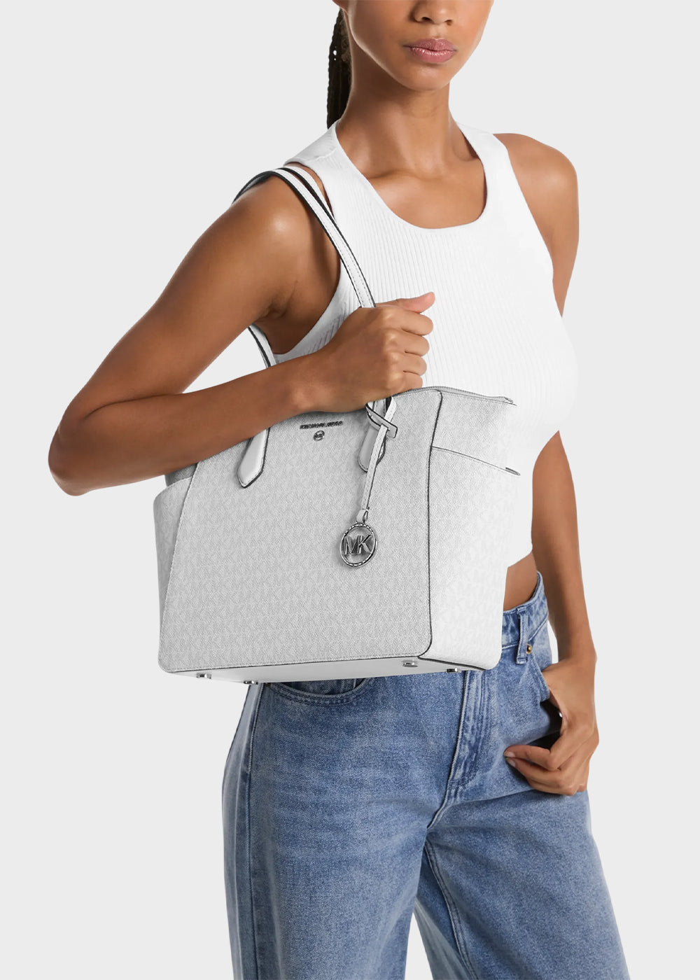 Borsa da spalla Marilyn con logo all over