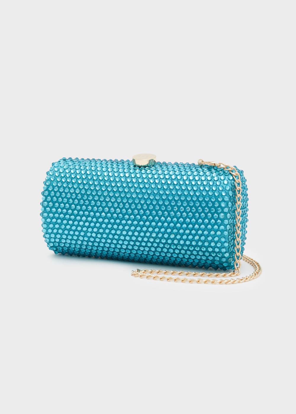 CLUTCH RUBINO CON PIETRE TURCHESE