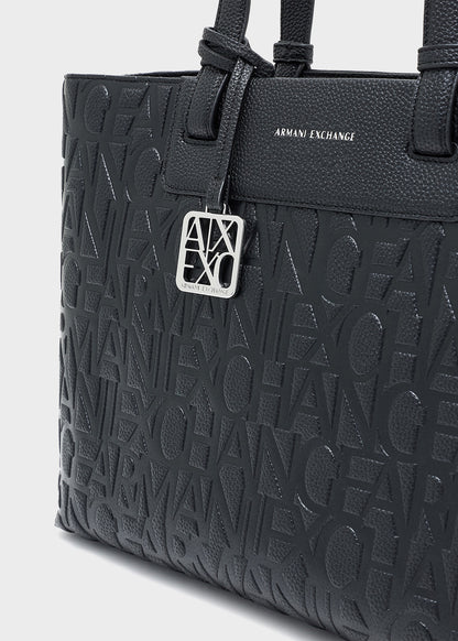 Liz Pebble M shopping bag with all-over logo
