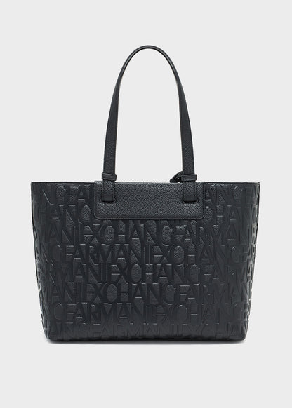 Liz Pebble M shopping bag with all-over logo