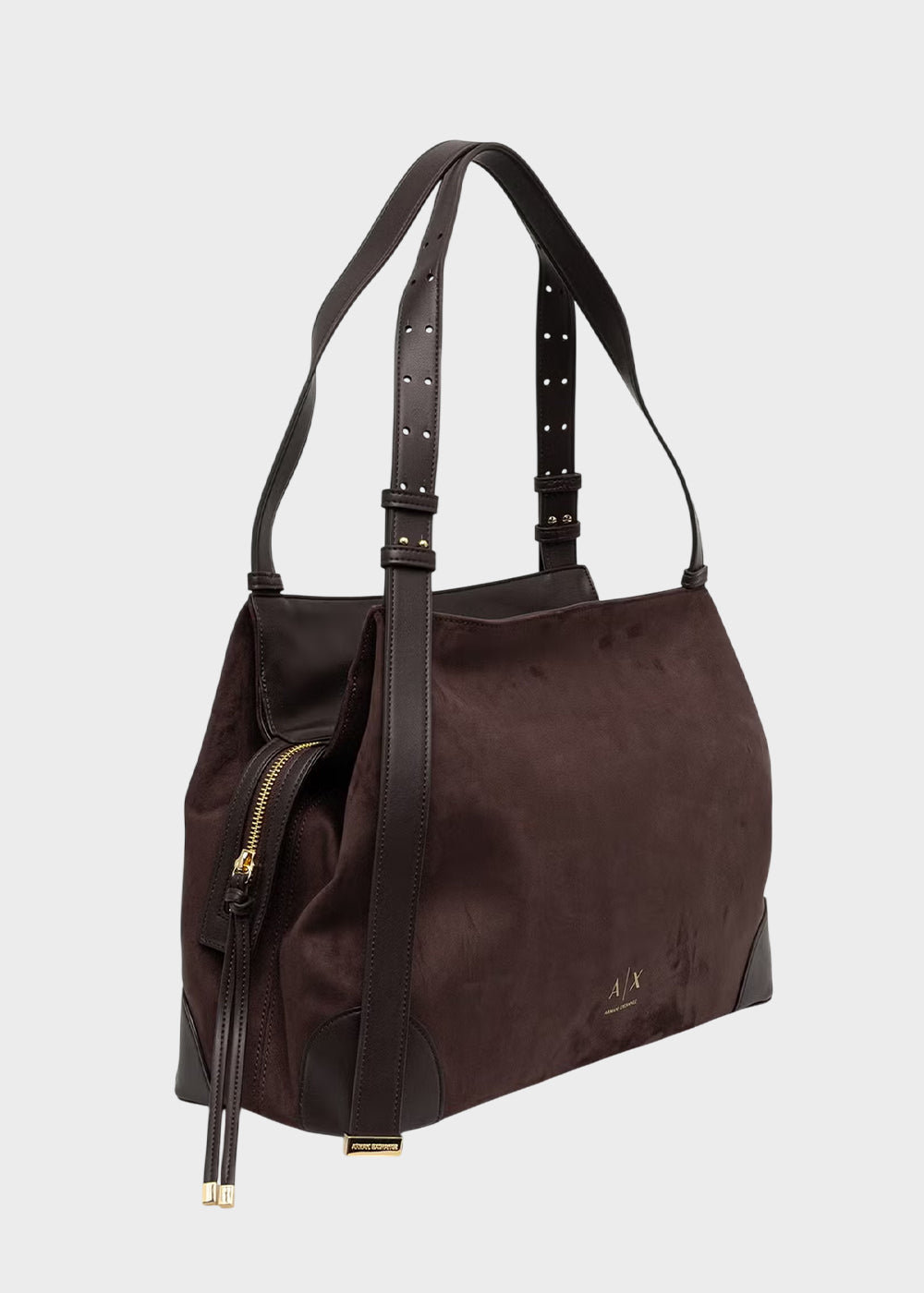 Borsa a spalla grande Alice in camoscio sintetico-3
